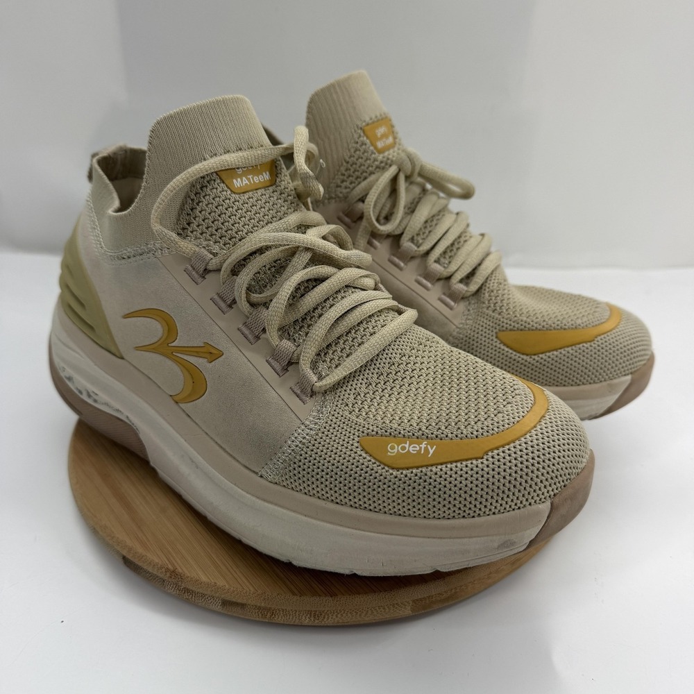 Gdefy MATeeM Shoes Womens Size 9 Beige Comfort Walking Sneakers TB9036FBG-M